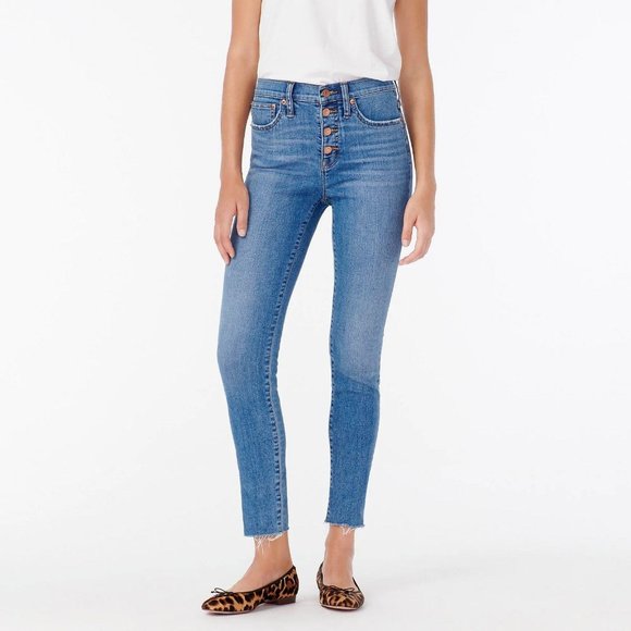 J Crew Sz 31 Jean 9” High Rise Toothpick Buffalo W - Picture 2 of 9